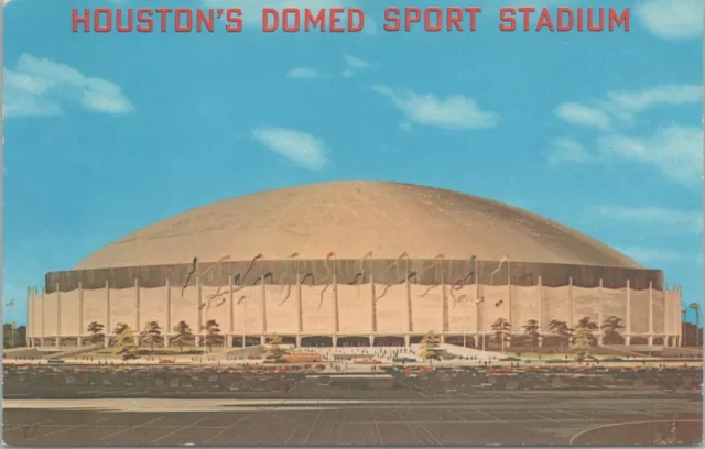 Houston's Domed Sport Stadium Astrodome Texas Vintage c1962 Postcard - Unposted
