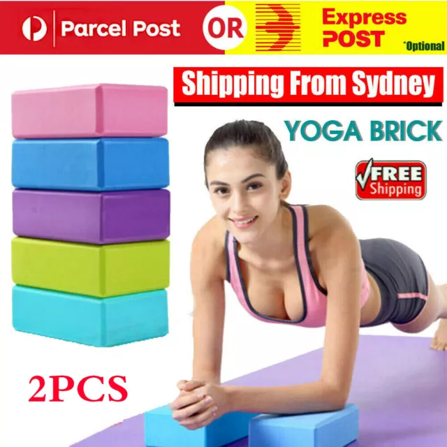 2PCS Yoga Block Brick Foaming Home Exercise Practice Fitness Gym Sport Tool