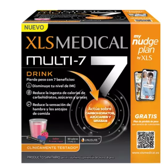 Xls MULTI -7 DRINK (60 Sobres Frutos Rojos) ( No Envio A Canarias)