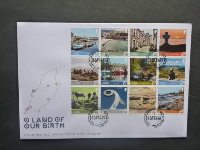 Isle Of Man 2020 Our Land Of Birth Set 12 Stamps First Day Cover