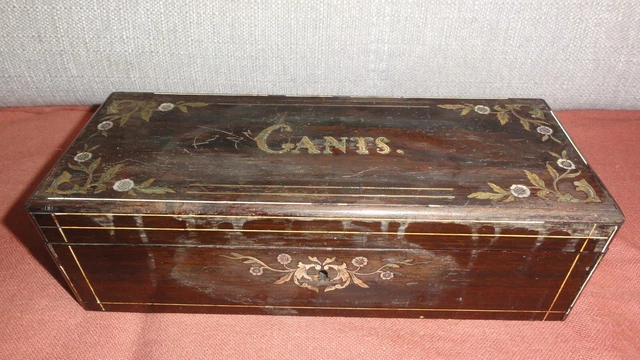 Ancienne Boîte à Gants En Tissu Et Carton – Gant Perrin – Vintage