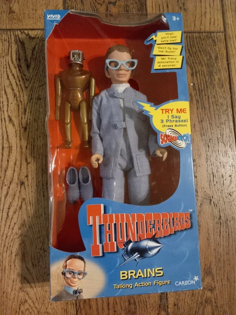 Smiffys Thunderbirds Brains-Kostüm – Komplett Mit Jacke, Hose, Perücke & Brille, Gr. Herren