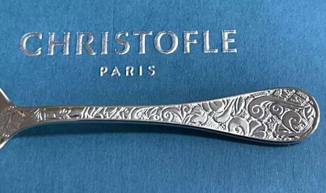 CHRISTOFLE JARDIN D'EDEN SILVER-PLATED 4” Espresso Spoon-Demi W/box/bag New