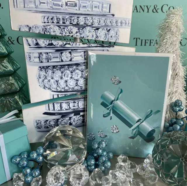 Tiffany&Co Holiday Greeting Card Envelope Blue Diamonds Novelty 7”x5”