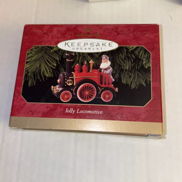 HALLMARK Keepsake Ornament CHRISTMAS Jolly Locomotive Train Santa BNIB 1999