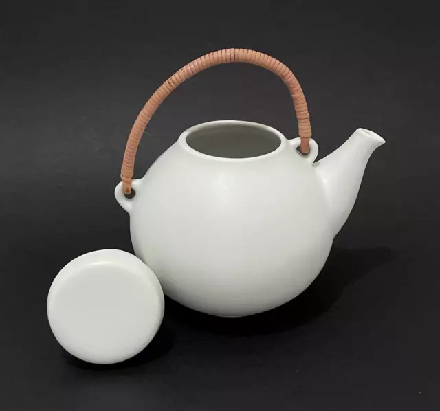 Arabia Finland White Ga3 Teapot Ulla Procope Mid Century Scandinavian Modern 3