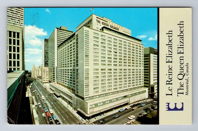 Montreal QC-Quebec Canada, Le Reine Elizabeth Advertising Vintage c1976 Postcard