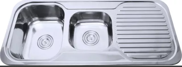 Pressed kitchen sink 1.5 Bowl on Left soft ed / IS1018-1L