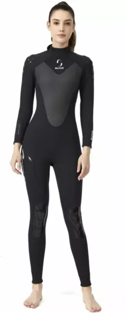 3MM NEOPRENE WETSUIT Full Body Long Sleeve Back Zip Neoprene Diving ...
