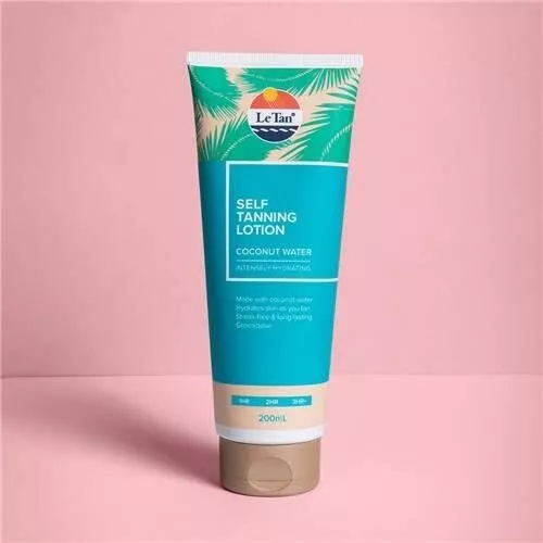 Le Tan - Coconut Water Self Tanning Lotion 200mL NEW Fake Tan Cream Hydrating