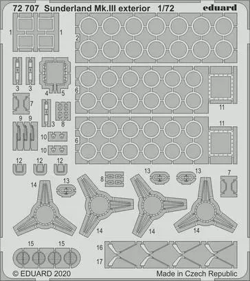 Eduard 1/72 Aircraft- Sunderland Mk Iii Exterior For Shy 72707