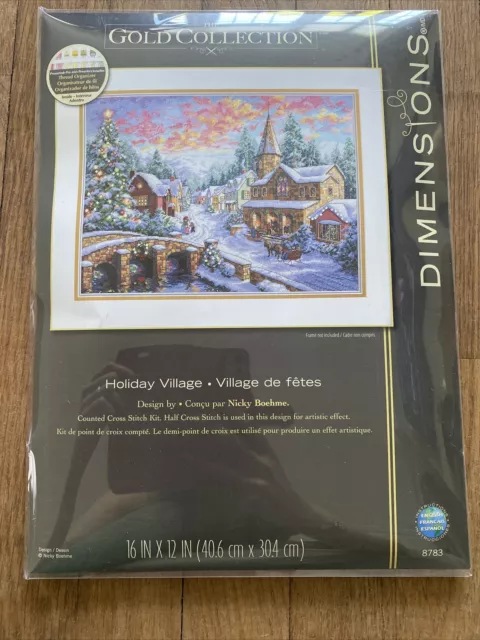 Cross stitch Kit Gold Collection  " Holiday Village"  New by Dimensions