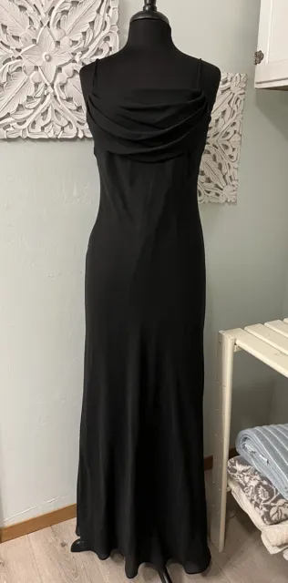 Womens Black Cocktail Wedding Date Night  Dress Size 12 Onyx Nite