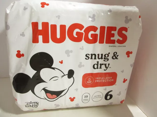 Huggies Snug & Dry Diapers, Size 6, Over 35 lbs, 19 Ct- READ MORE, FREE SHIPPING