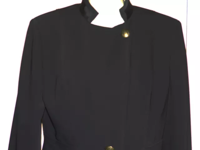 Designer RACHEL - RACHEL ROY Black Silky Long-Sleeve Cropped Blazer/Jacket SZ 4 3