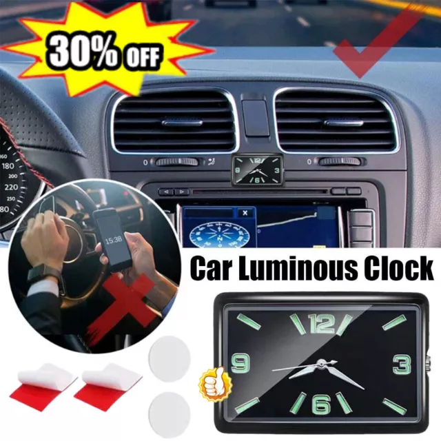 Leuchtende Mini Quarz Analog Uhr Stick-On Uhr Für Auto Dash Motorrad Boot-Heiß