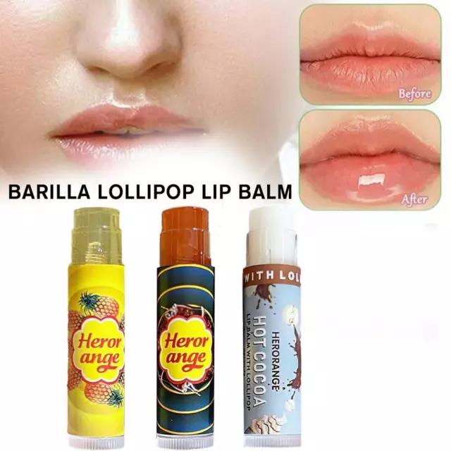 Lip Balm Set Multi Pack Stick Fruit Flavoured Moisturising t,3 Beeswax M9Q2