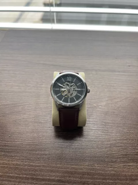 Fossil 48mm Flynn Automatic Brown Leather Watch | BQ2386