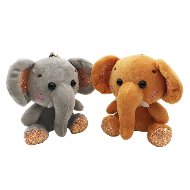 2 stücke Schöne Elefant Schlüsselanhänger Plüsch Elefant Tasche Hängende