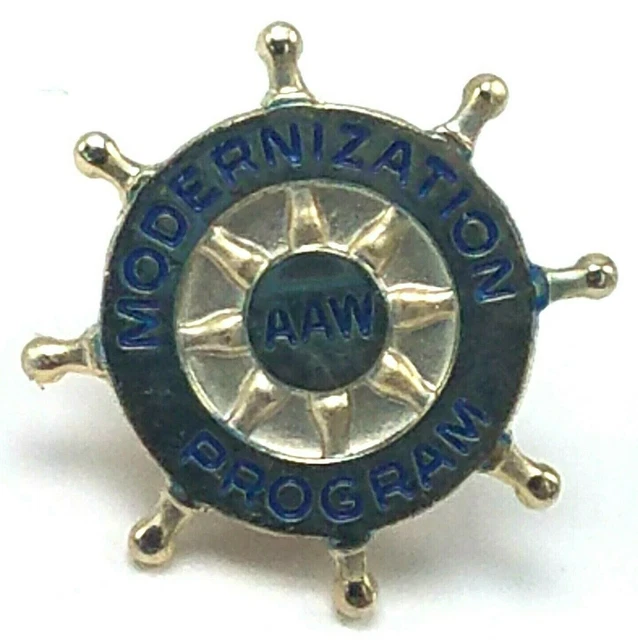 VINTAGE US NAVY Anti-Air Warfare AAW Modernization Program Lapel Pin 3/ ...