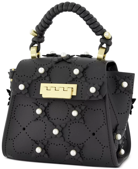 ZAC Zac Posen Eartha Faux Pearl Mini Top Handle Crossbody Bag black