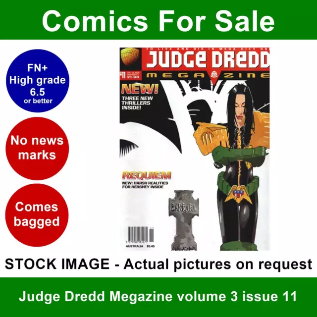 Judge Dredd Megazine volume 3 issue 11 comic - Nice FN clean 1995