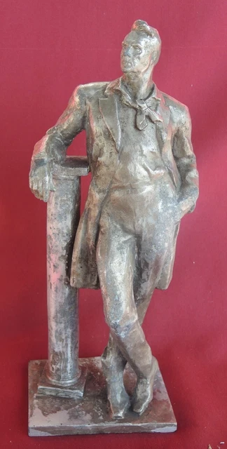 Feodor Chaliapin Statua Russo Famoso Singer 12 " =3 1cm Vecchio Big Urss Soviet