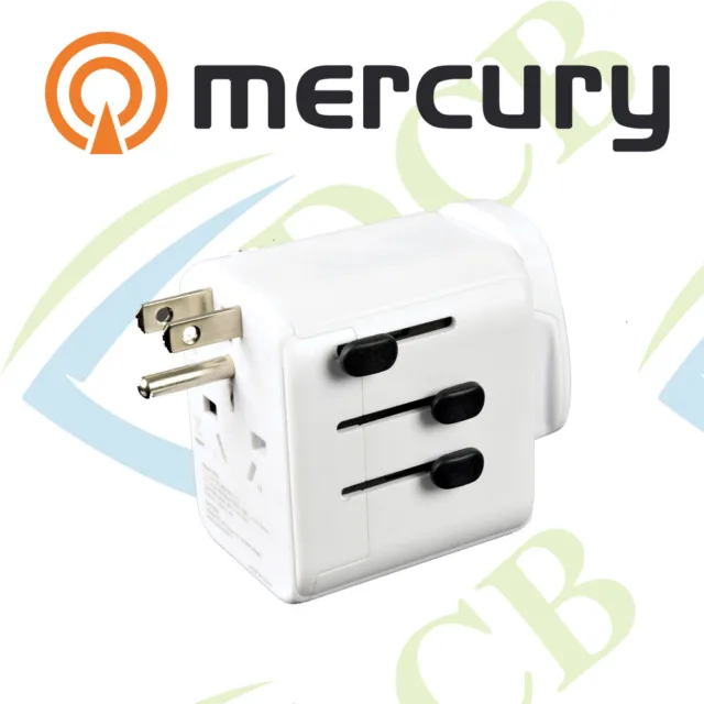 Mercury World Travel Adaptor with Dual USB Ports Multi Plug Charger