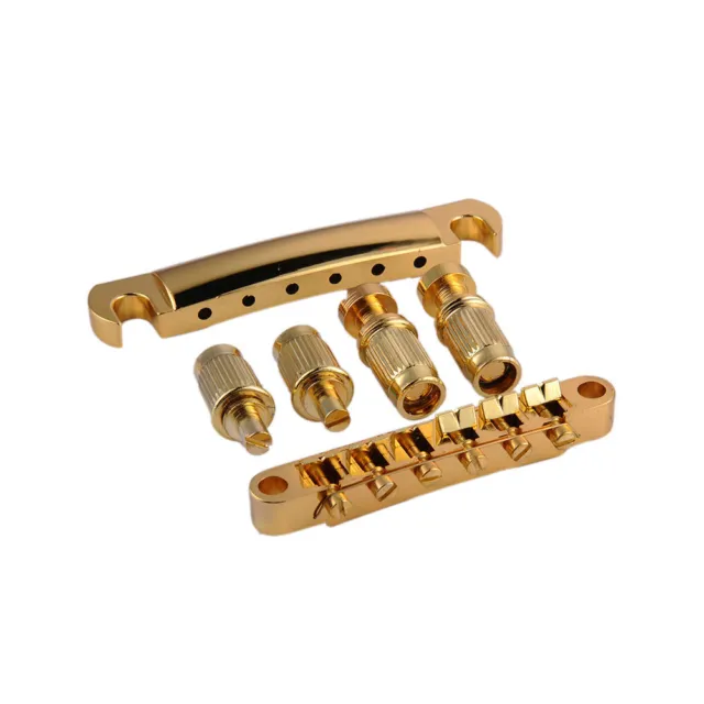 Tailpiece Stop Bar Tune-O-Matic Bridge For Epiphone LP Gibson SG Guitar GOLD SET
