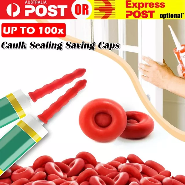 Up to 100x Caulk Cap Saving Sealer Saver Open Caulking Tube Glue Nozzle Sealing