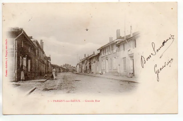 PARGNY SUR SAULX - Marne - CPA 51 - la Grande Rue - carte 1900