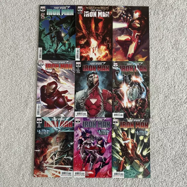 Marvel Comics Tony Stark Iron Man Lot #9 12 14 15 16 17 18 19 NM 2018 Dan Slott