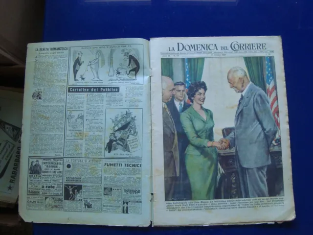 La  Domenica Del Corriere N 44  Anno 56  31 Ottobre 1954 Gina Lollobrigida