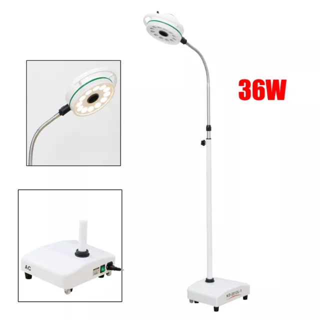 36W LED Floor Mobile Examination Light Shadowless Surgical Exam Lamp Operating