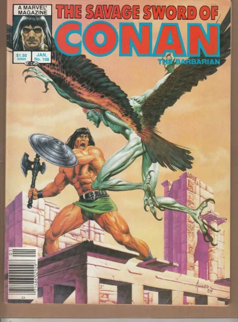 Savage Sword Of Conan #108 1985 'Barbarian'-Swords/Sorcery- Jusko/Hama...fn+