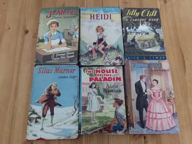 Vintage 1950s Girls Childrens Hardback Books x 6 Job Lot