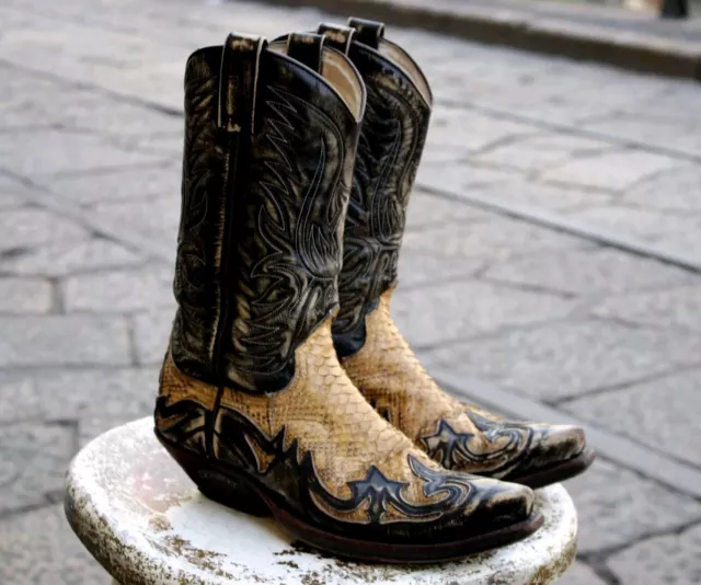 STIVALI PELLE TEXANI donna pitone Sendra ibiza numero 39 EUR 270 00 PicClick IT