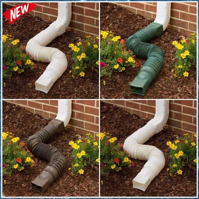 EXPANDABLE &2555& GUTTER Downspout Drain Pipe Extension Diverter