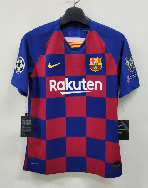 2019-20 Barcelona Home S/S No.10 MESSI Player Issue VaporKnit UEFA CL FCB sz M
