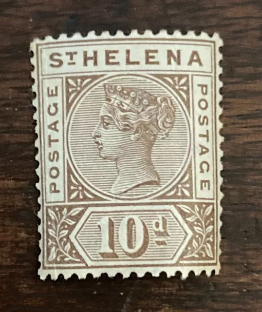 St Helena Stamp 1896 Queen Victoria 10d Brown SG52 MNH