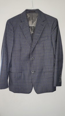 J HILBURN Men's 38S Tailored Fit Made in Portugal Thin Wool Sportscoat Blazer