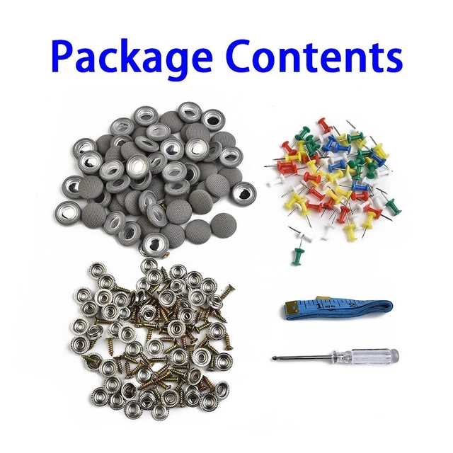 Kit 65PCS Boutons Réparation Ciel De Toit Voiture - Outils Fixation Universels