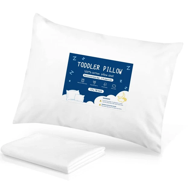 Toddler Pillow- 13X18 Pillows for Sleeping- Small Kids Pillow with Soft