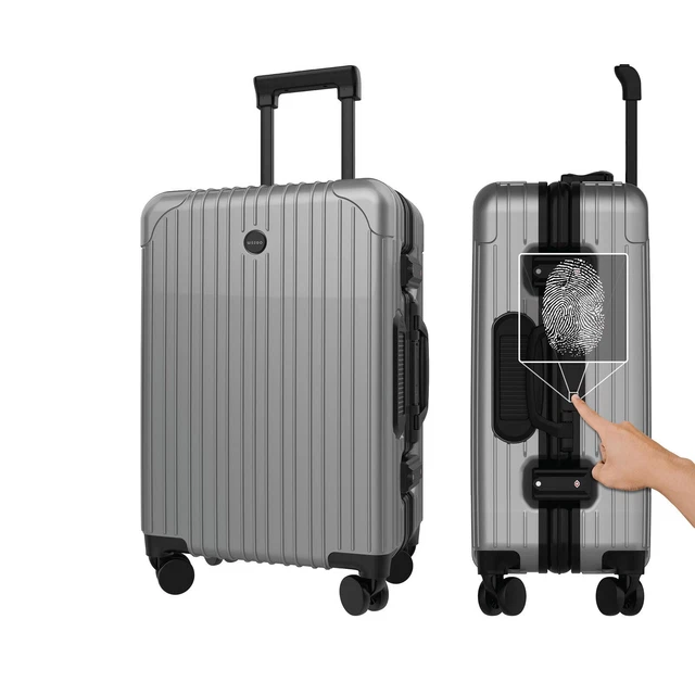 20-inch Suitcase with Spinner Wheels, Smart Lock and External USB Output