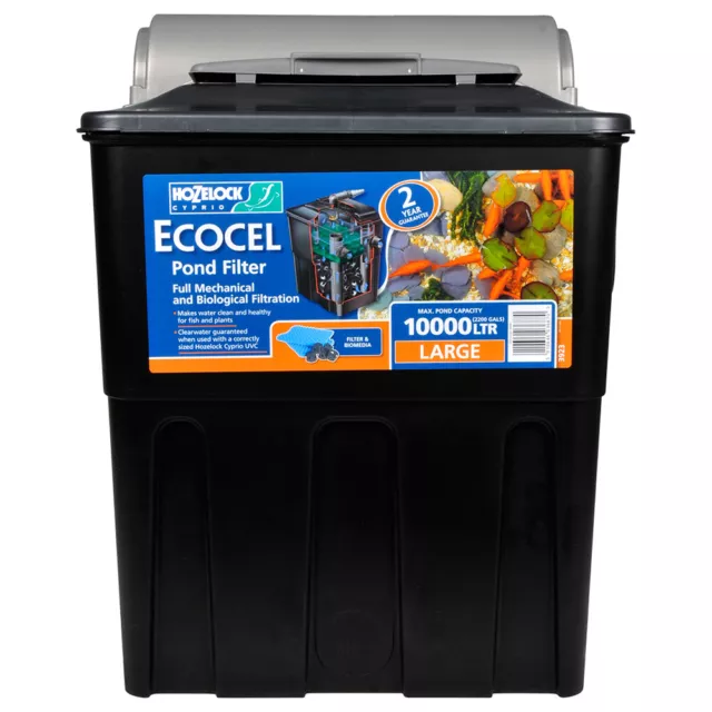 Hozelock Ecopower Pond Filter 10,000 Uvc Uv K3 Media Filtration Garden Koi Fish