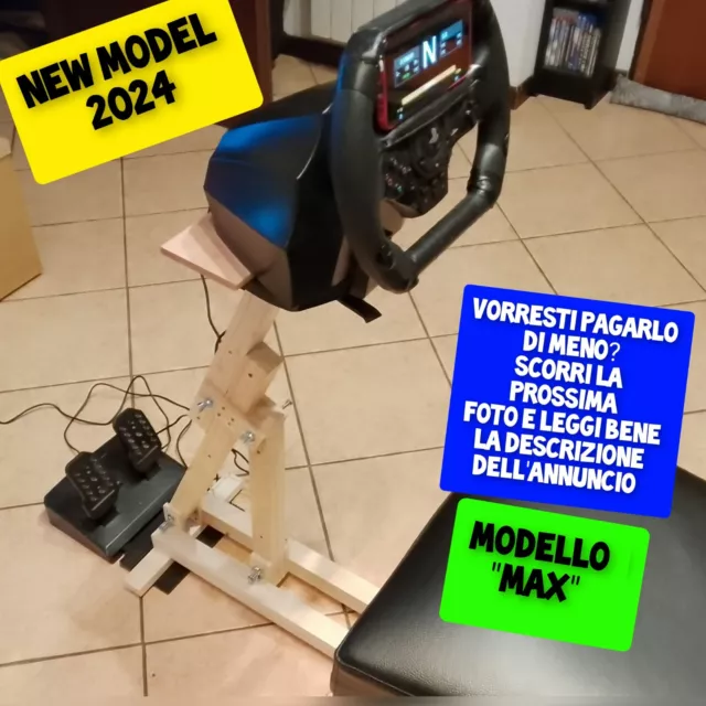 Postazione guida simracing F1 economica mod MAX .Ps4 Ps5 Xbox PC. Salvaspazio