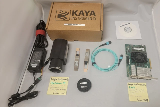 Kaya Jetcam 19 monochrome and KY-FGF Komodo  CLHS Fiber Frame Grabber Bundle
