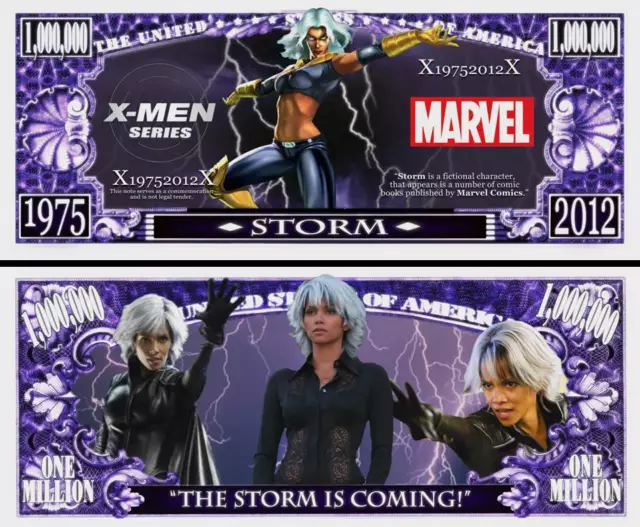 TORNADE - BILLET MILLION DOLLAR US ! HALLE BERRY Storm Super Heros Comics X-Men