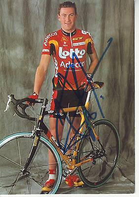 CYCLISME carte cycliste SCOTT SUNDERLAND équipe LOTTO ISOGLASS 1995 