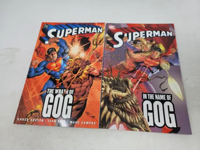 Superman : In The Name Of Gog & Wrath Of Gog ~ Dc Tpb * 2 Book Lot * *2005*